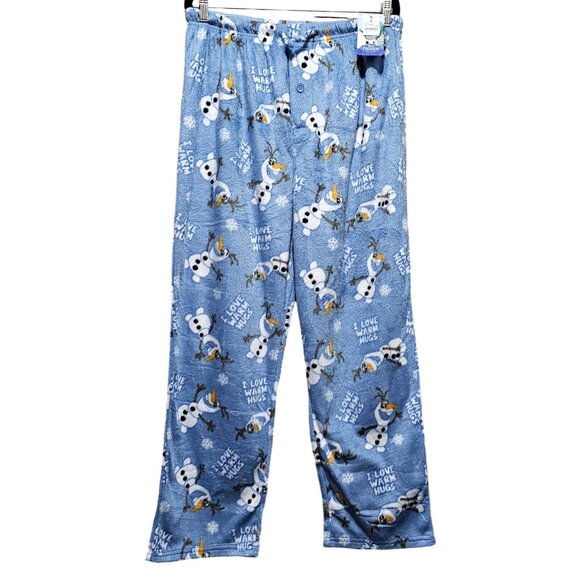Disney Other - Disney Frozen Olaf Fleece Pajama Pants L Blue